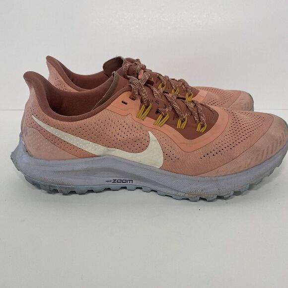 Nike Air Zoom Pegasus 36 Trail Women Size 8 Pink Running Shoes 3647 - Picture 1 of 16